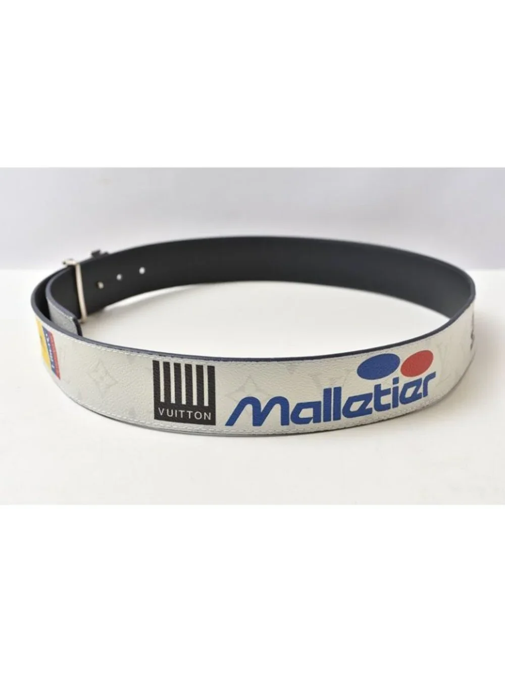Louis Vuitton Belt Reversible Ceinture LV Initial 90 36 Monogram Logo White